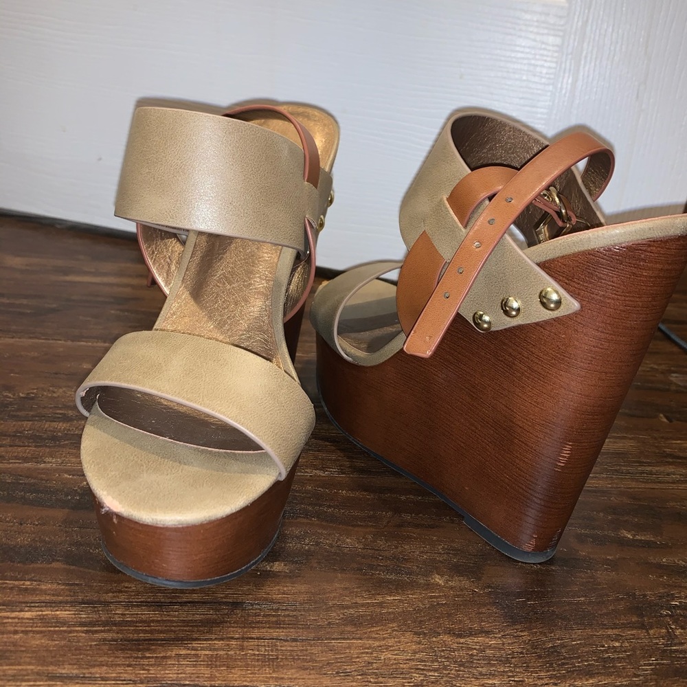 Tan Charlotte Russe Wedges